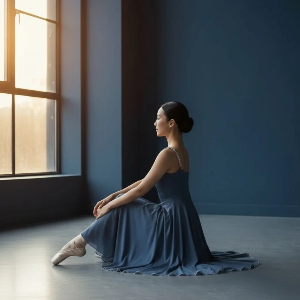 🩰 Capezio Slate Blue Ballet/Contemporary Costume — M 🩰 - Picture 1 of 7